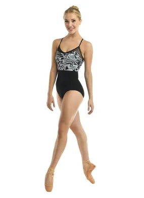 Adult Stassi Camisole Zebra Print Leotard