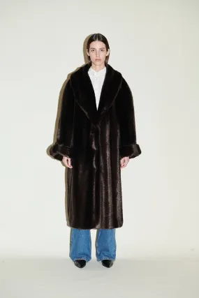 Castello Coat Chocolate Mink