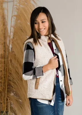 Reversible Sherpa Padded Vest - FINAL SALE