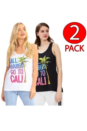 2 Pack Womens Camisole Tank Top