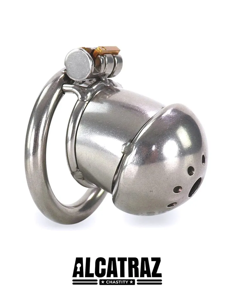 3412AR-SIS      Tiny Sissy Hussy Cock Cap Locking Steel Chastity Cock Cage