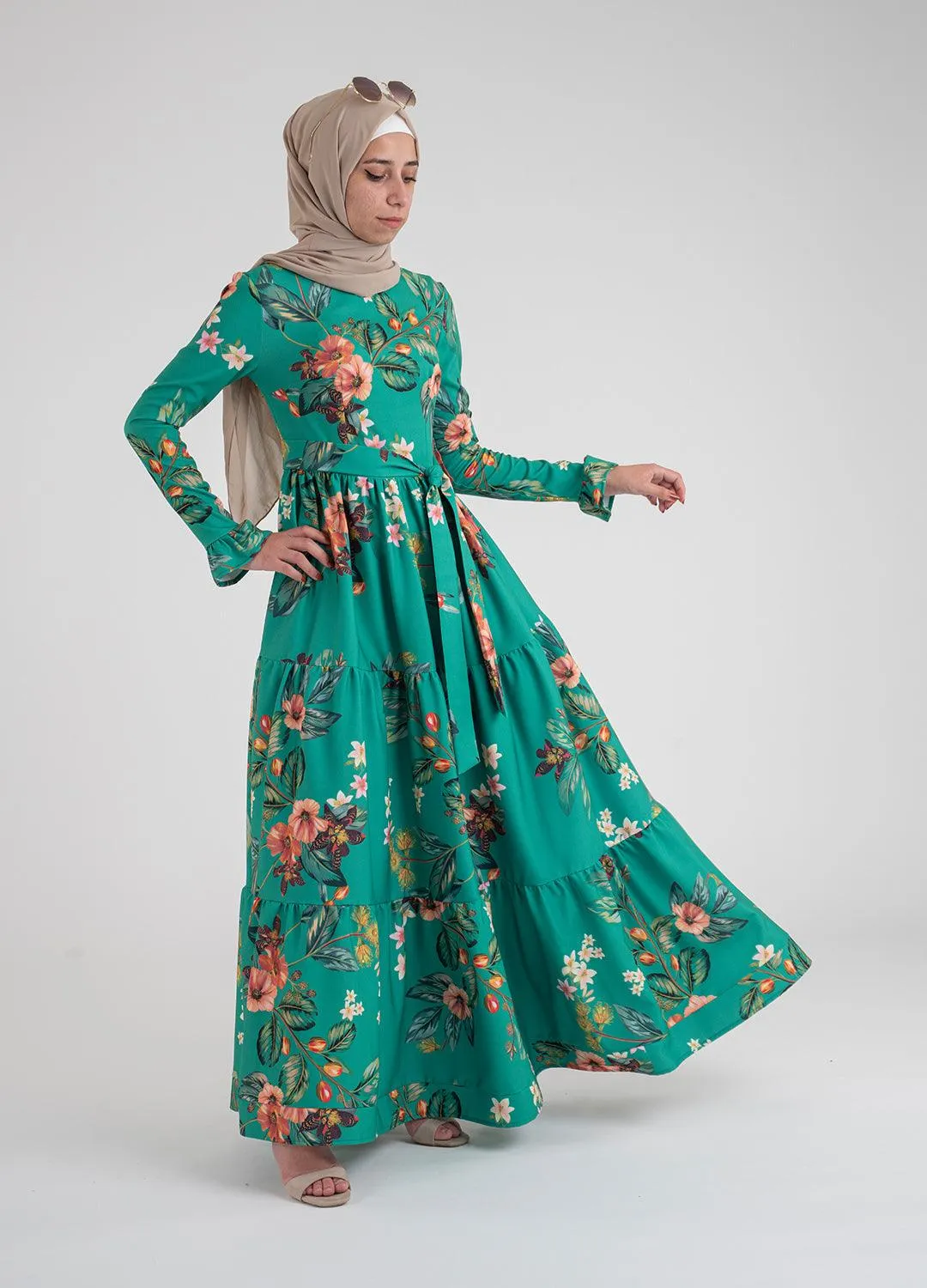 Alameda floral Dress-Hijab Fashion style