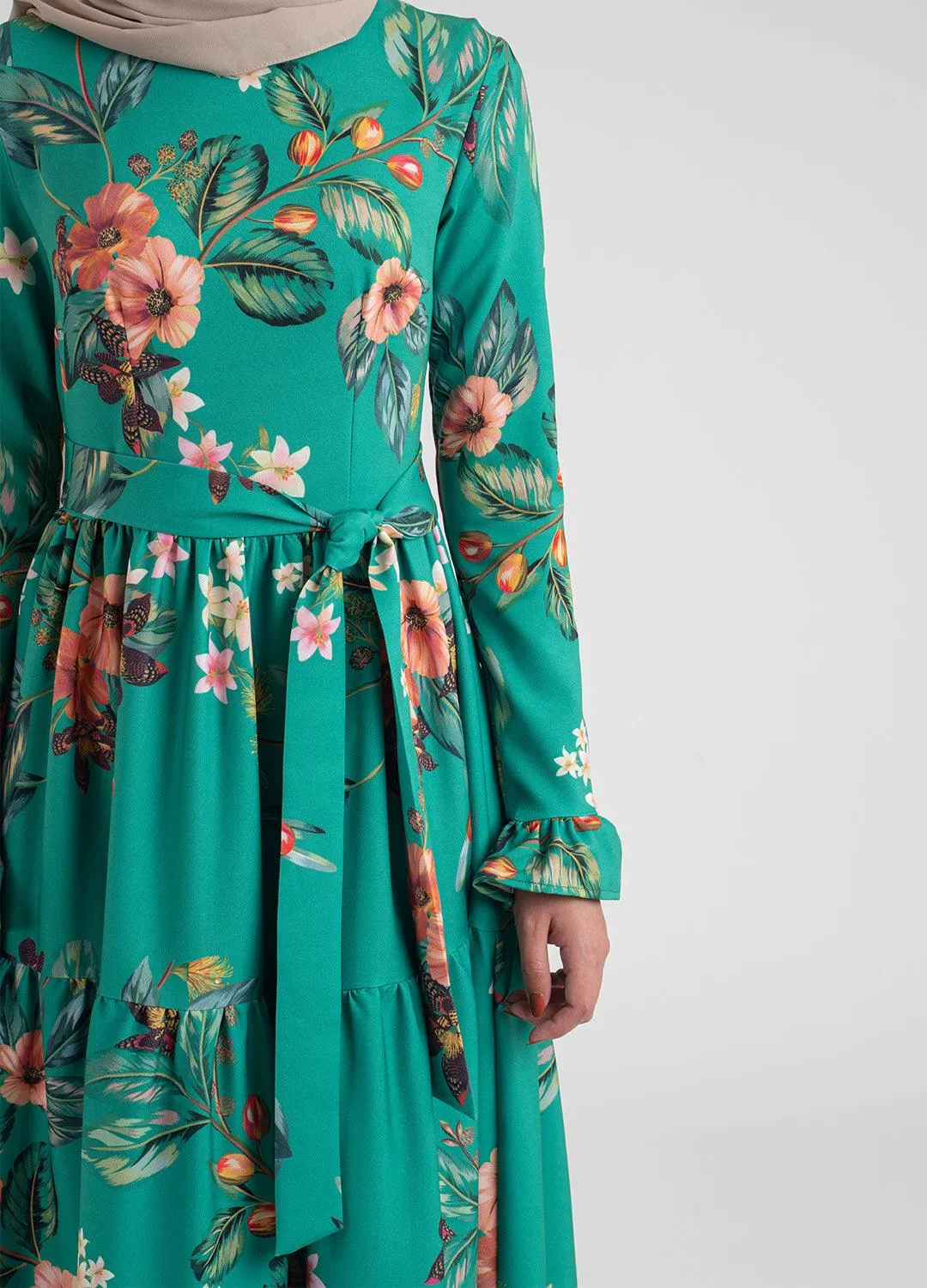 Alameda floral Dress-Hijab Fashion style