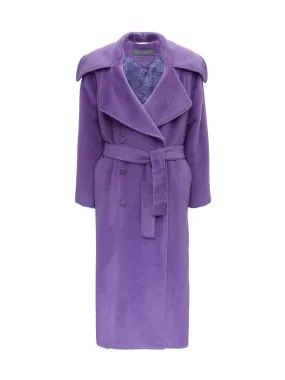 Alberta Ferretti Double-Breasted Belted Coat