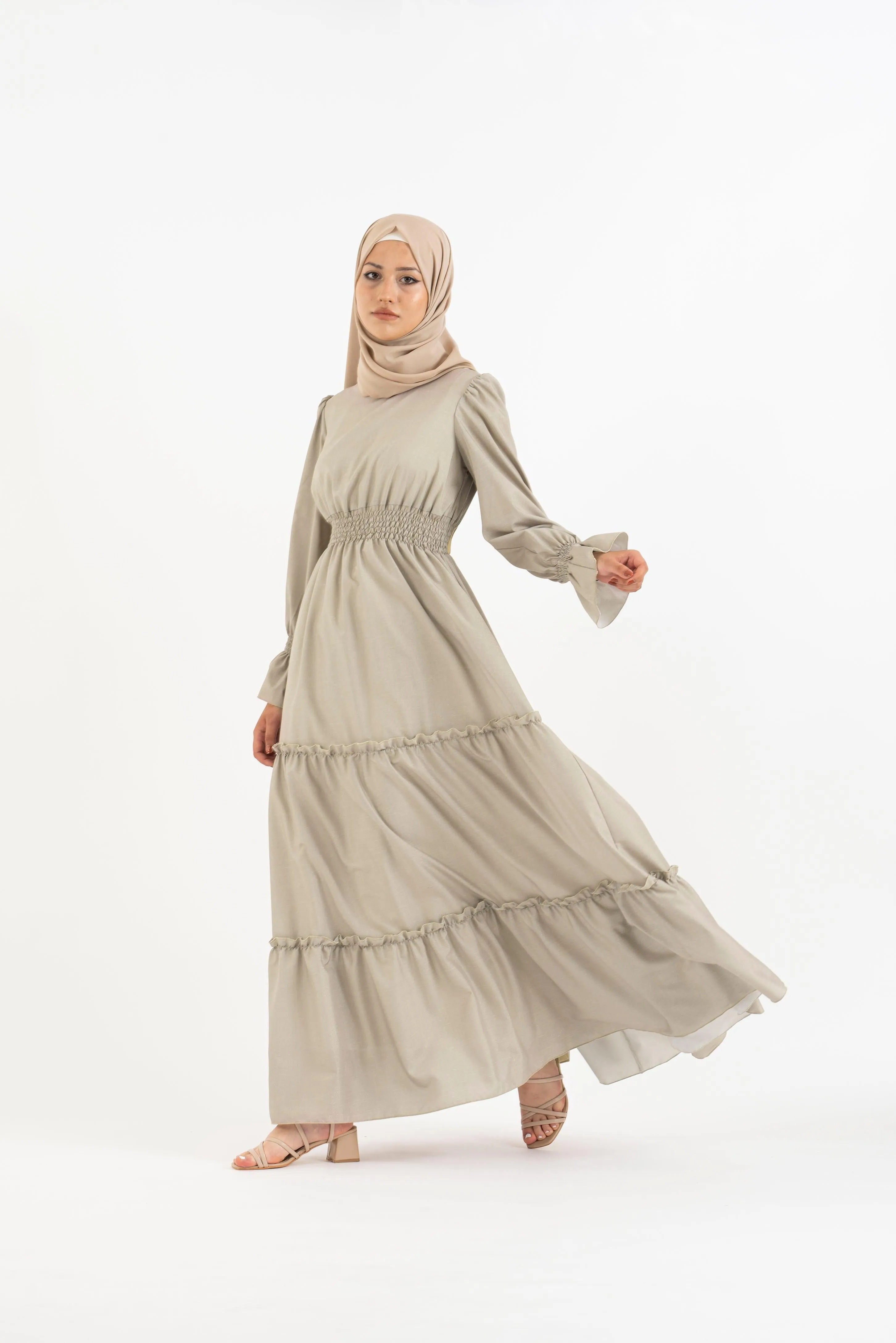 Almond long dress