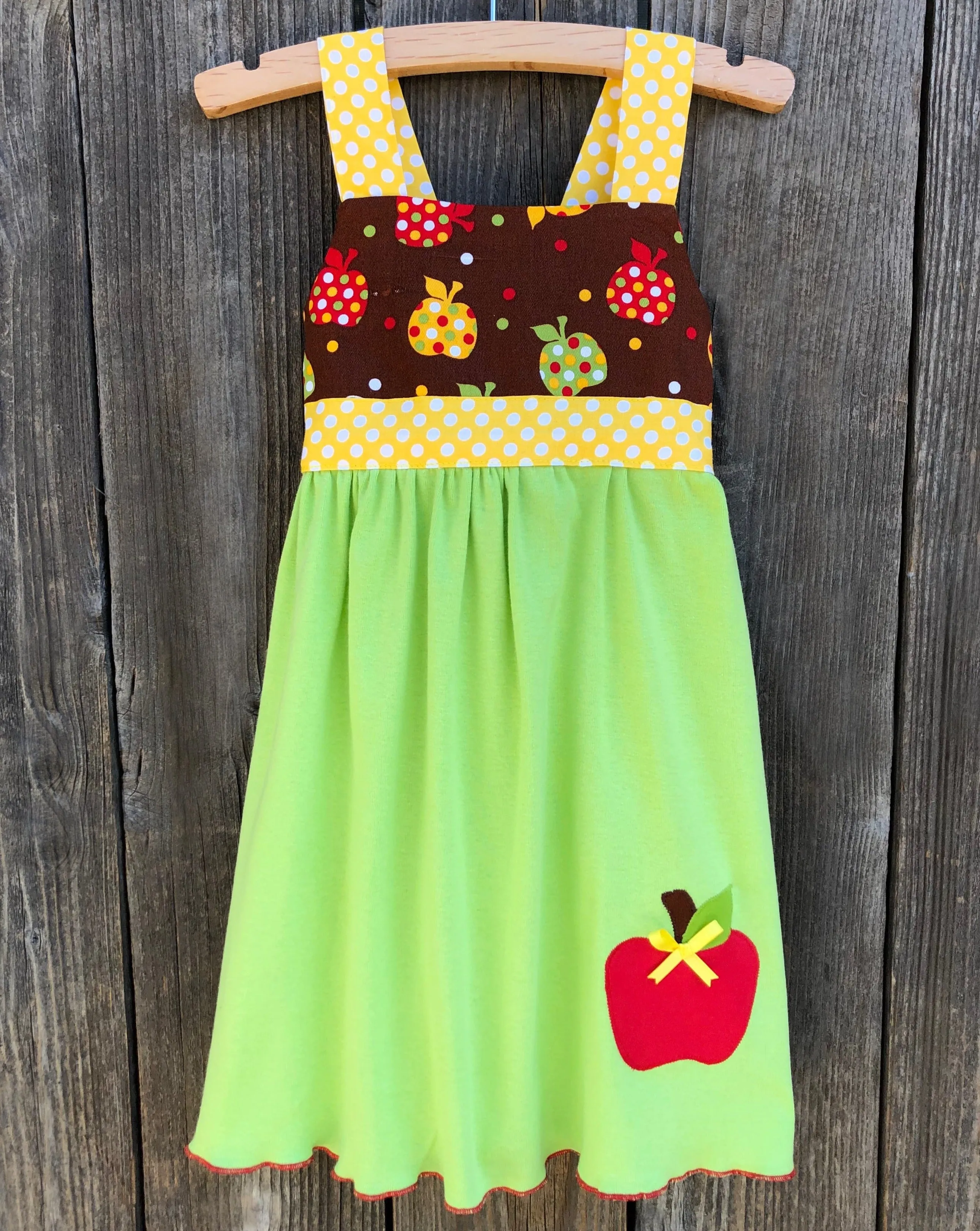 Back To School Fall Apple Jumper Dress