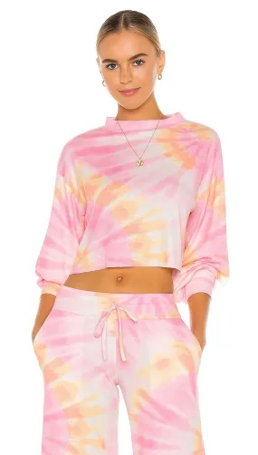 Beach Riot Ava Sweatshirt Sunrise Tie Dye