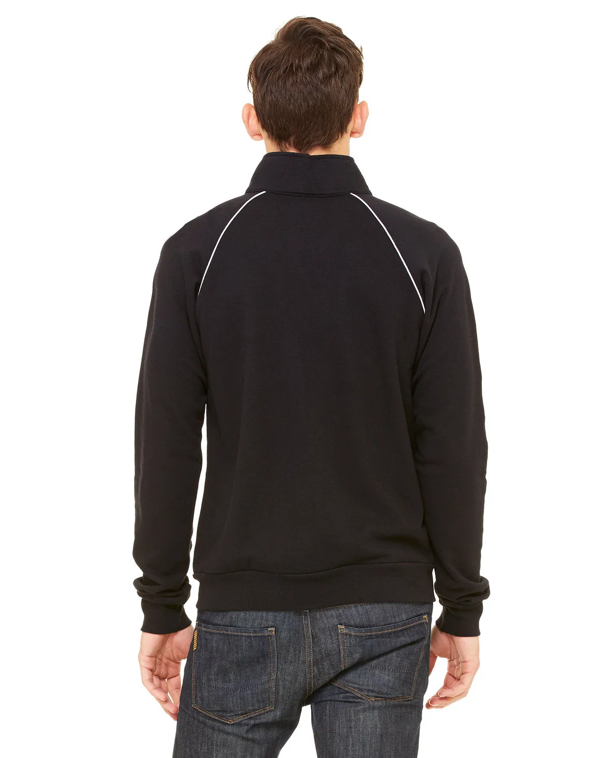 Bella   Canvas 3710 Men's Piped Fleece Jacket