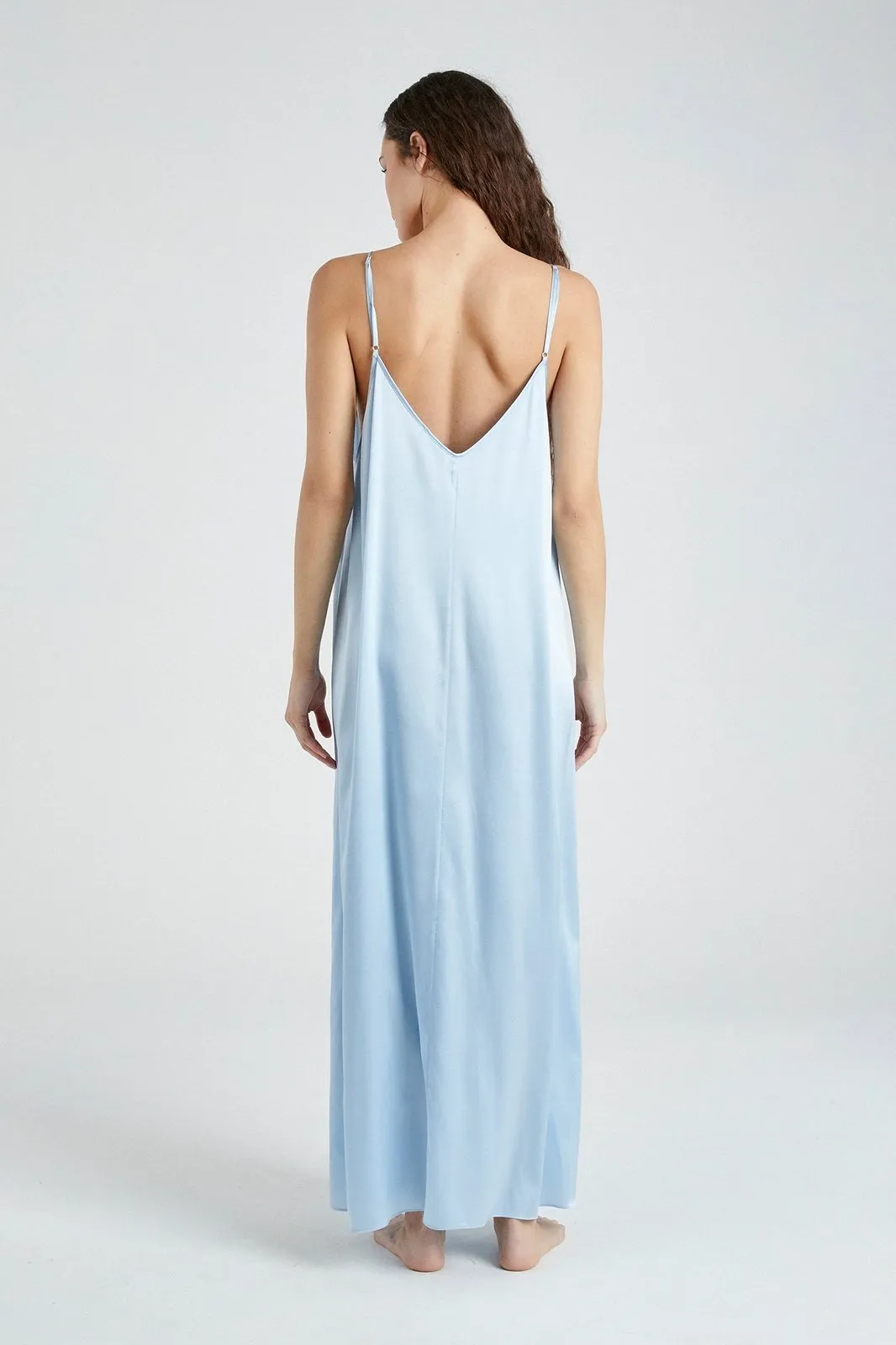   Beryll Julie Silk Maxi Dress | Baby Blue