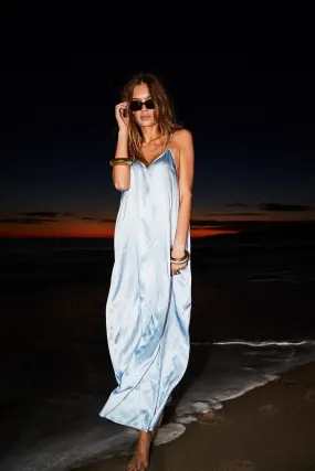   Beryll Julie Silk Maxi Dress | Baby Blue