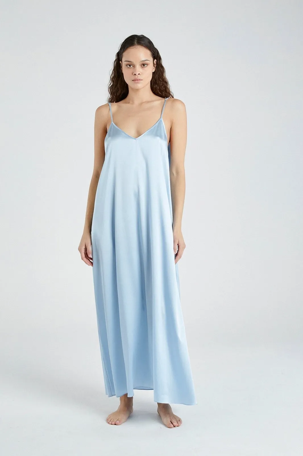   Beryll Julie Silk Maxi Dress | Baby Blue