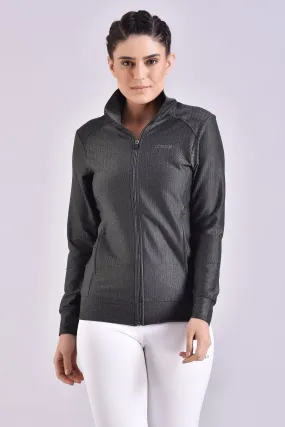 Black Herringbone Women's Jacket