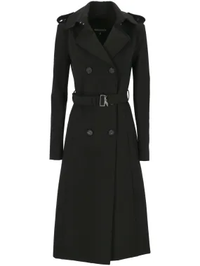 Black Virgin Wool Blend Coat