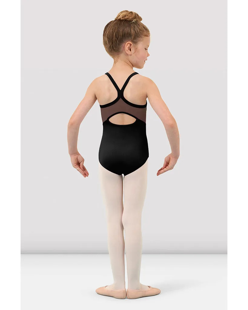 Bloch Bianca Bodice Mesh Back Camisole Leotard - CL4697 Girls - Flower Wine Print