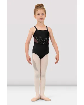 Bloch Bianca Bodice Mesh Back Camisole Leotard - CL4697 Girls - Flower Wine Print