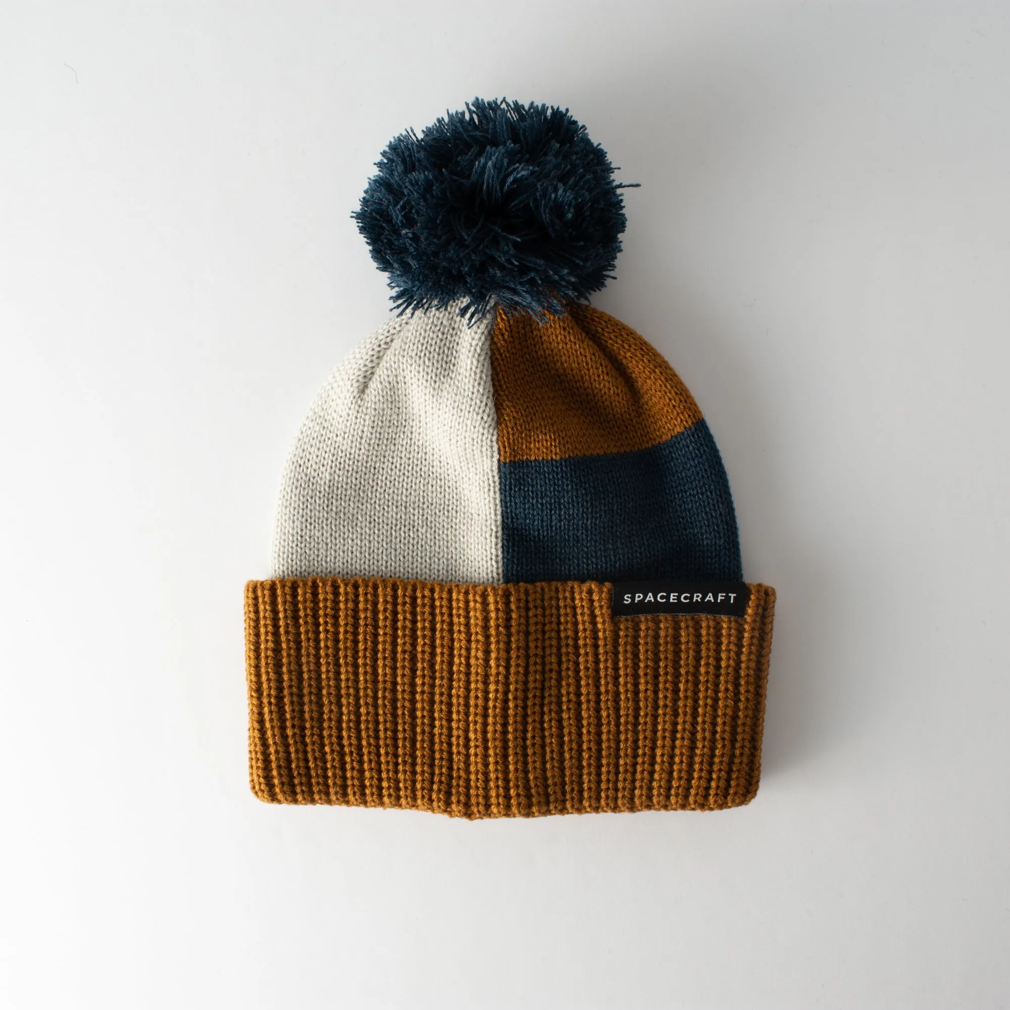 Block Pom Beanie