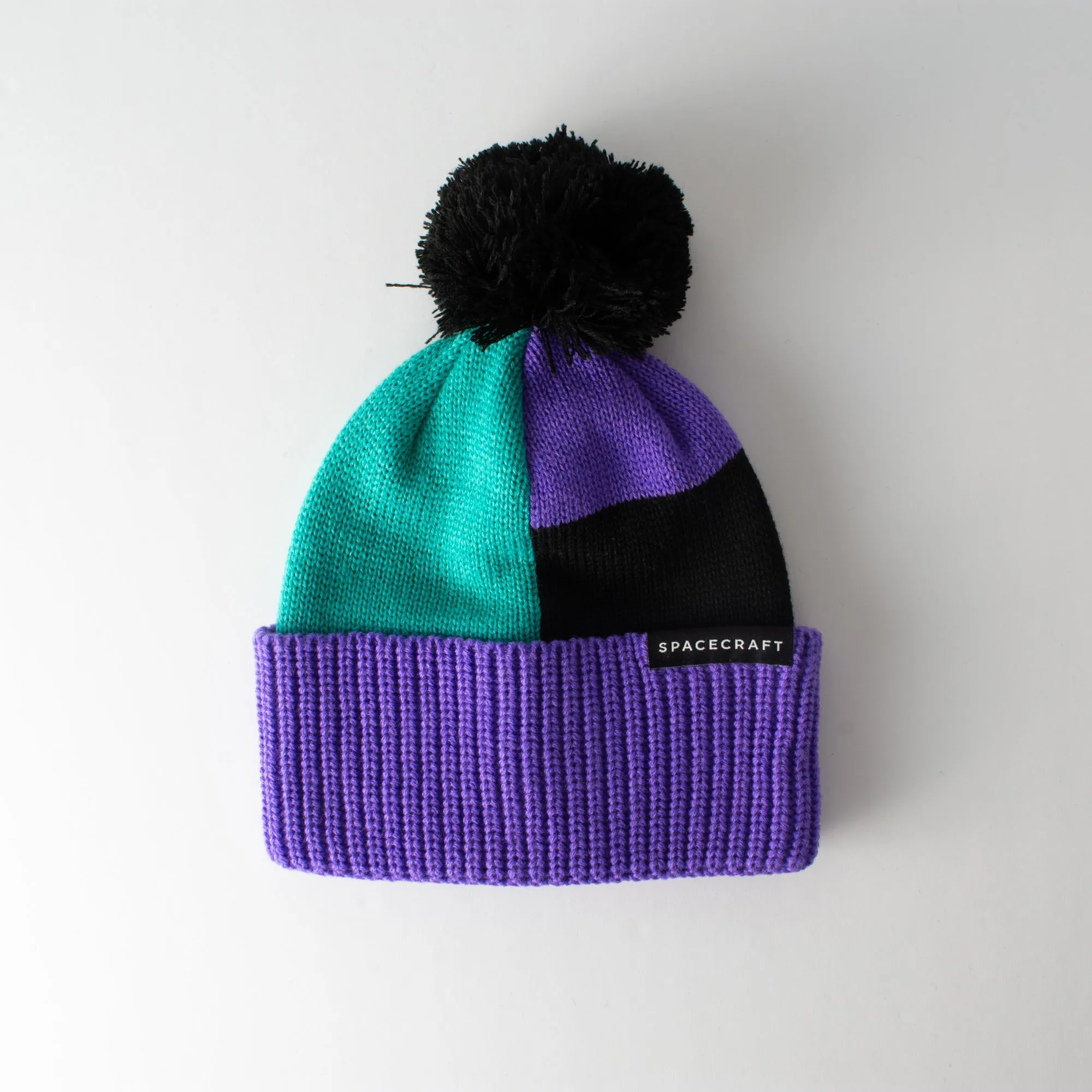 Block Pom Beanie