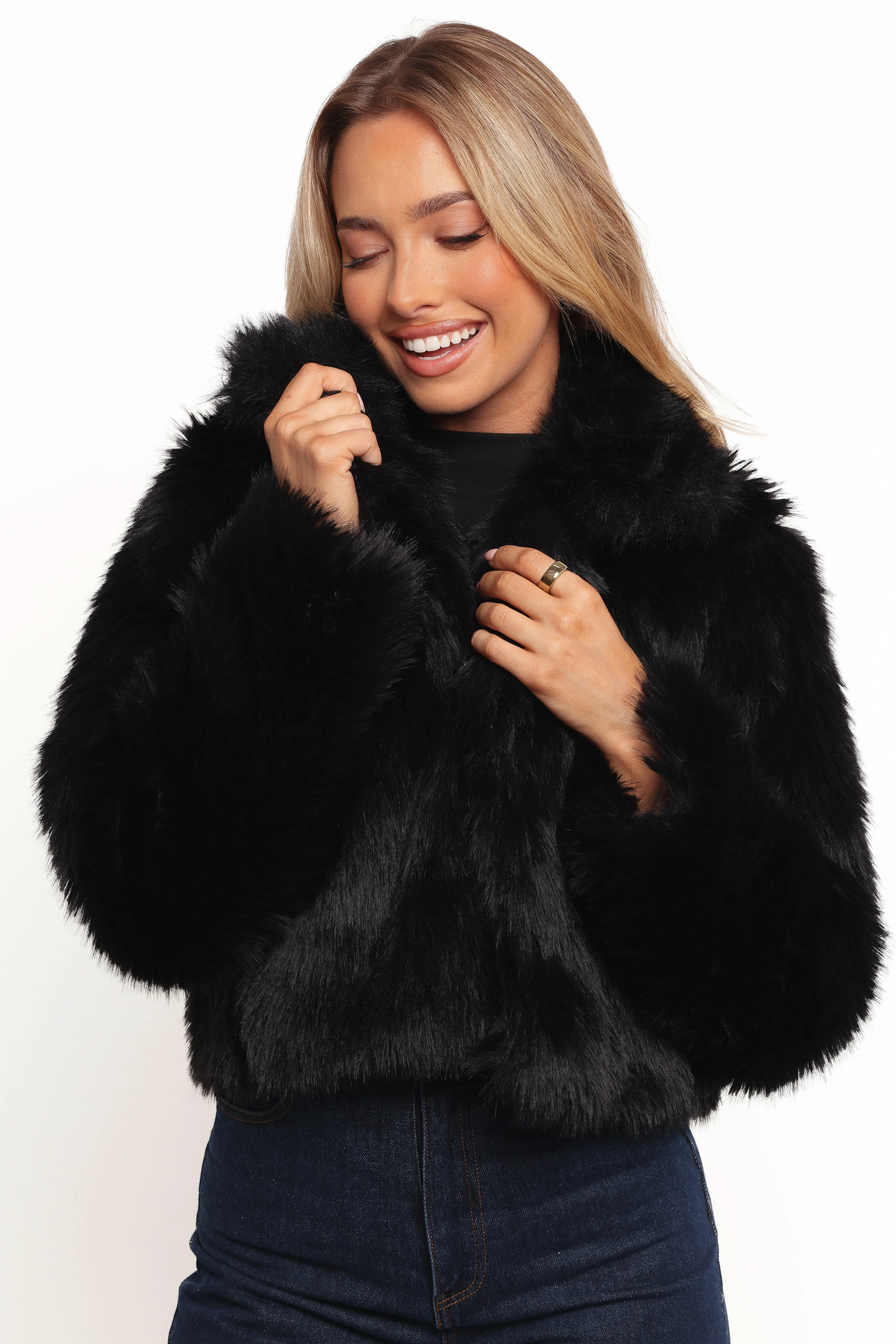 Bobbi Faux Fur Jacket - Black