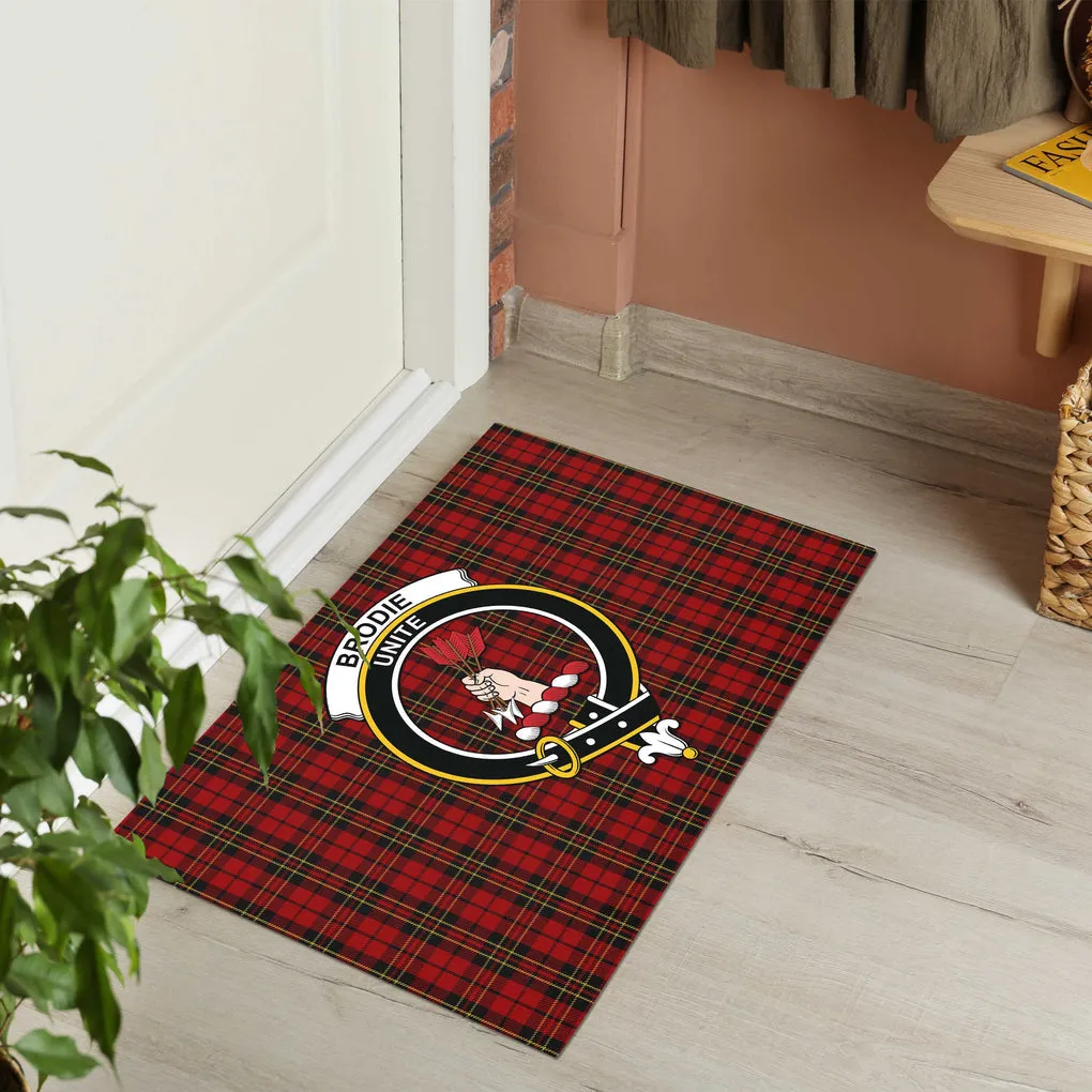 Brodie Tartan Door Mat with Family Crest