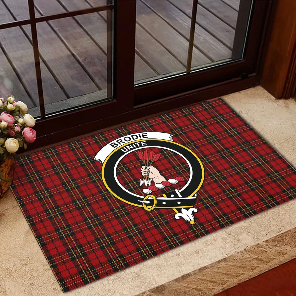 Brodie Tartan Door Mat with Family Crest