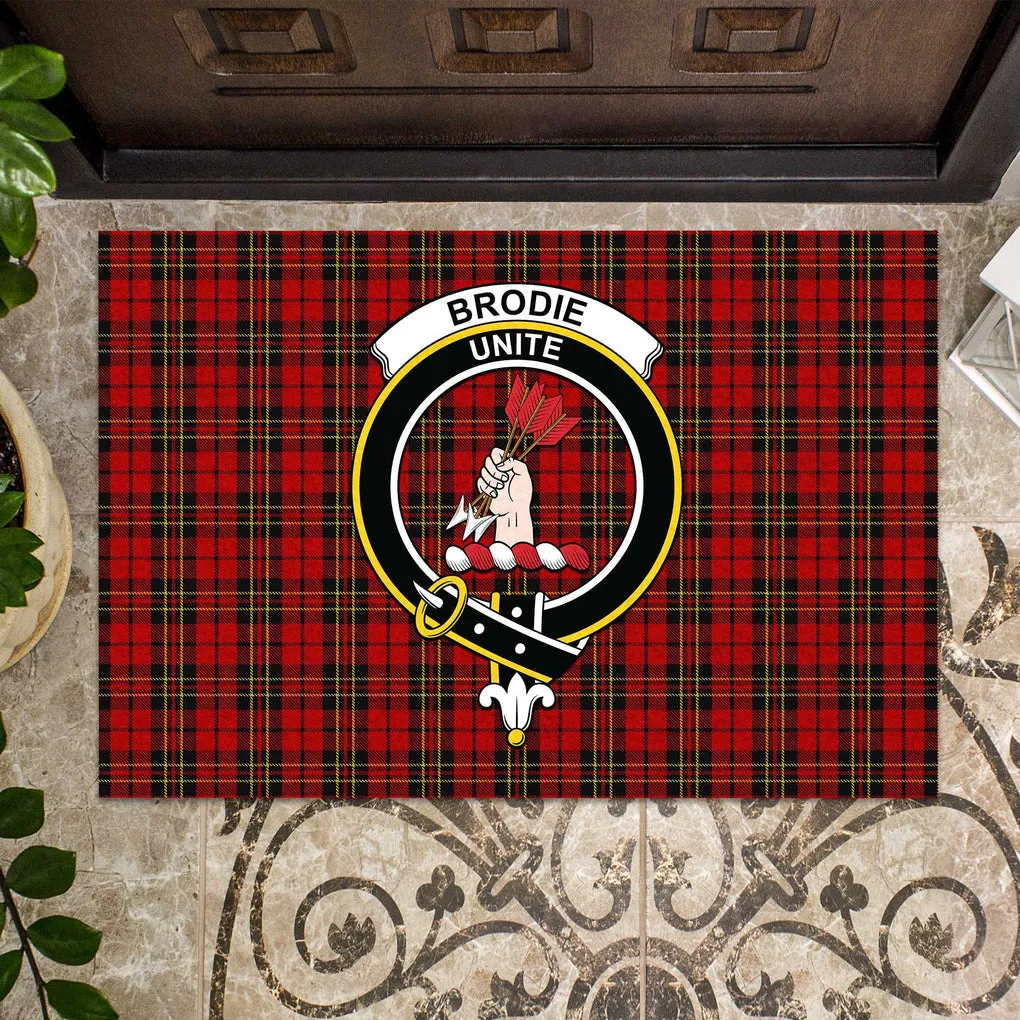 Brodie Tartan Door Mat with Family Crest