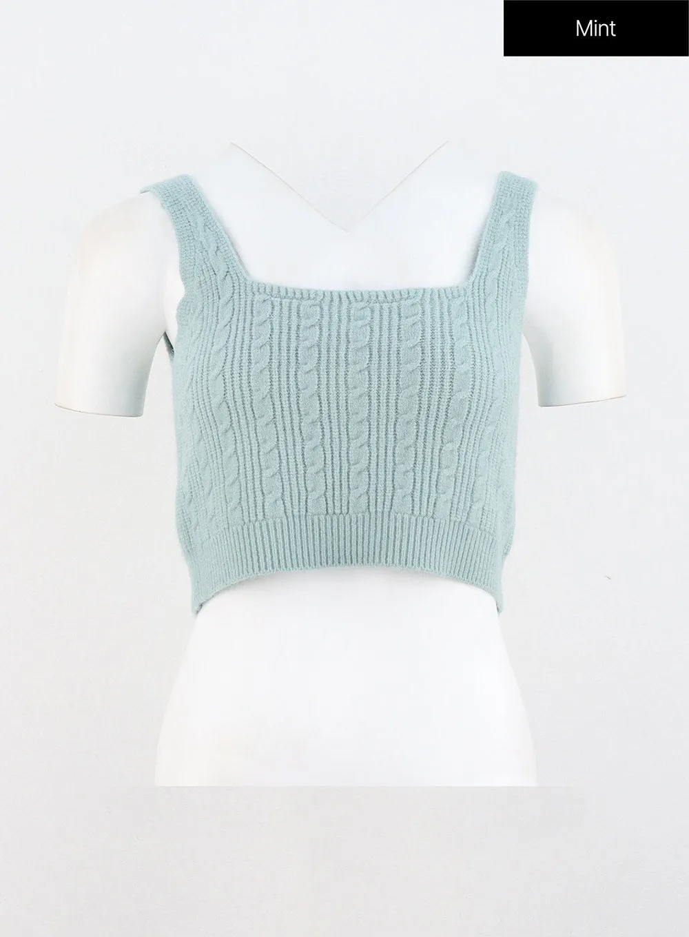 Cable-Knit Crop Vest OG328