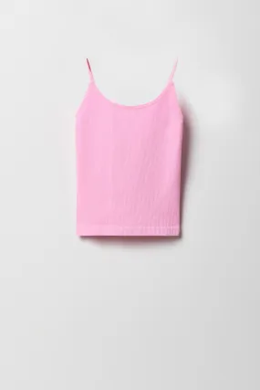 Camisole côteée avec bretelles ultramincces pour fille