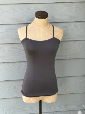 CAMISOLE W/ SIDE RIBBING (CHARCOAL)