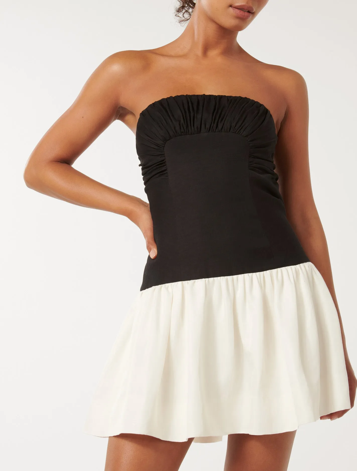 Carla Strapless Contrast Mini Dress