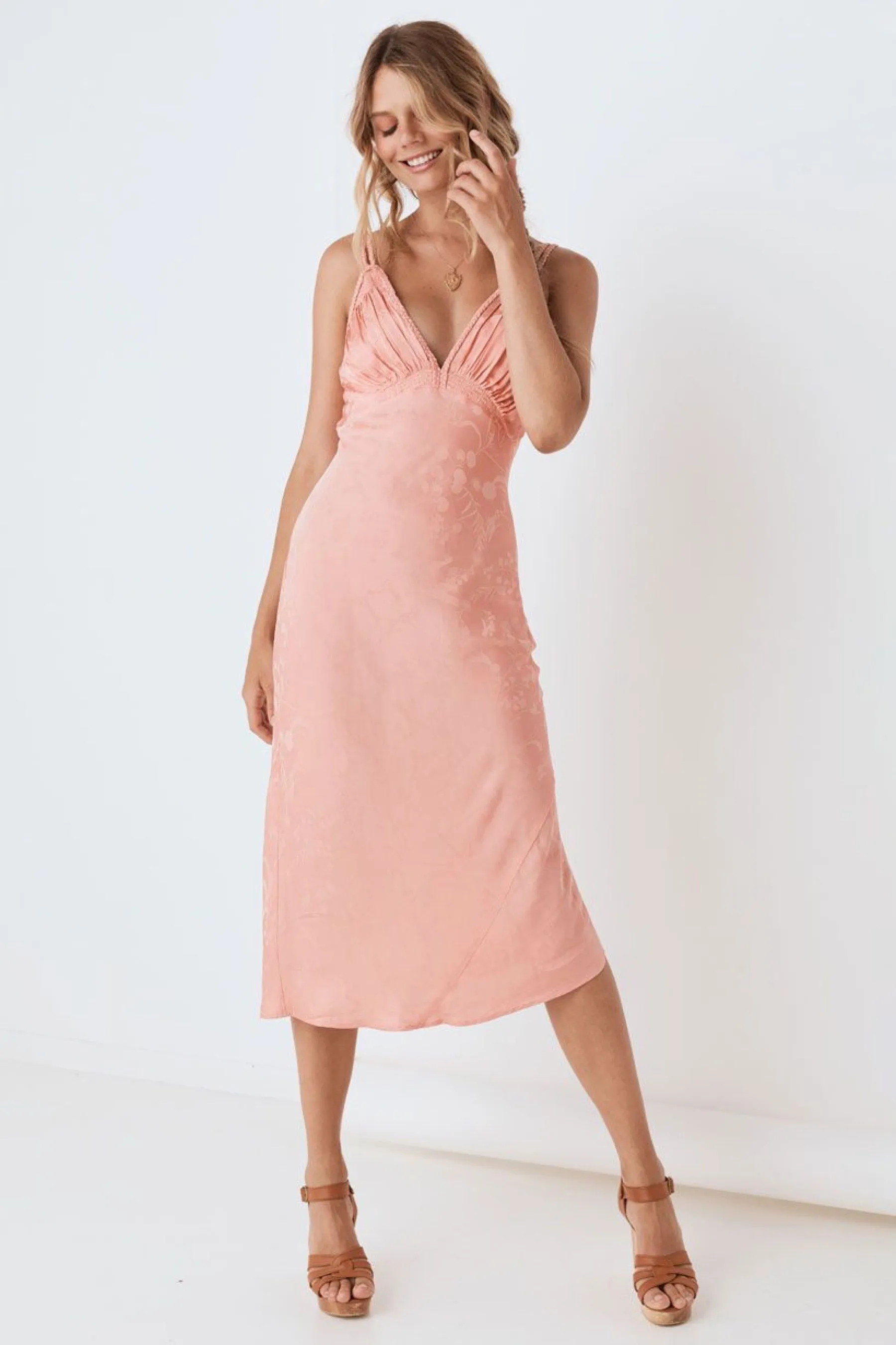 Coral Ocean Slip Dress