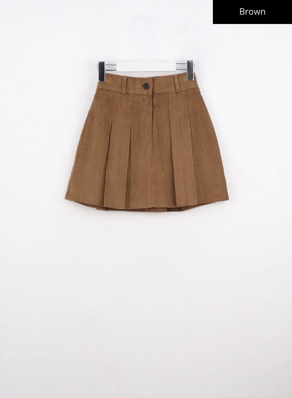 Corduroy Pleated Mini Skirt CO330