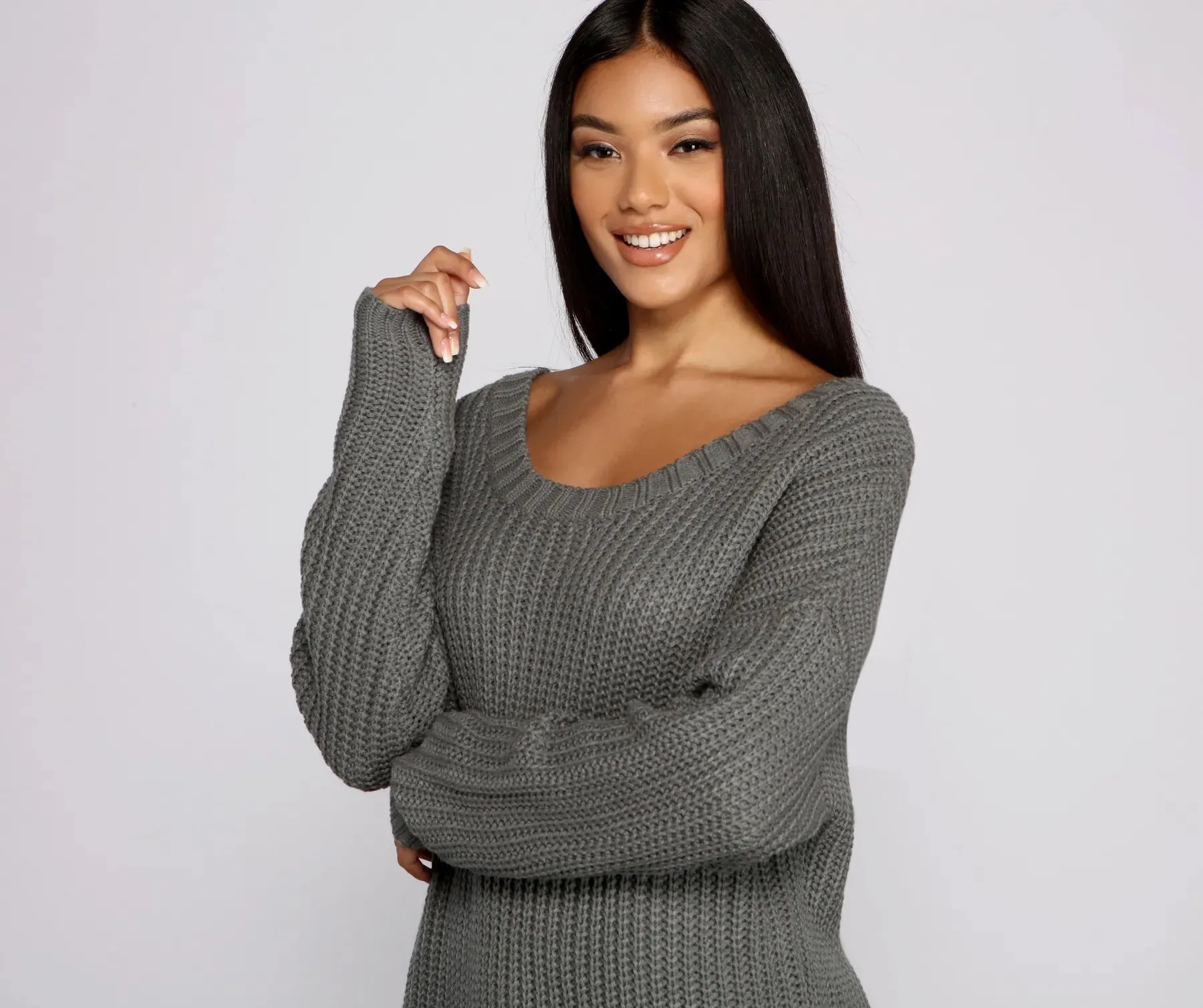 Cozy Knit Long Sleeve Tunic