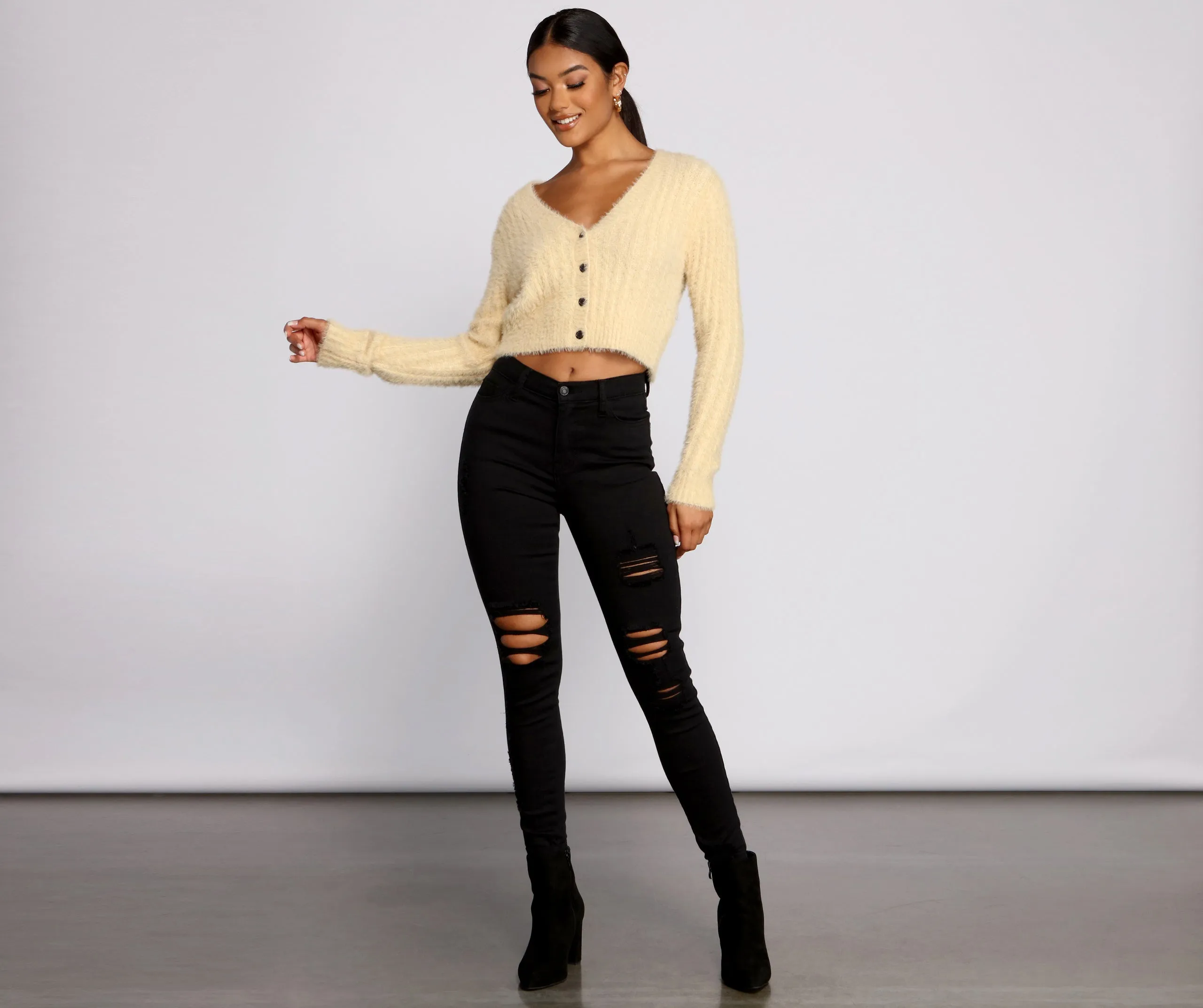 Cozy Vibes Cropped Cardigan