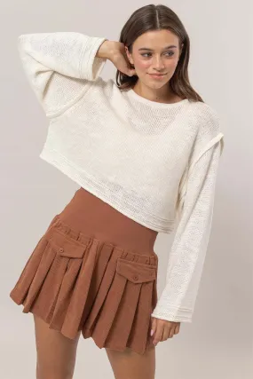 CROPPED SWEATER PULLOVER