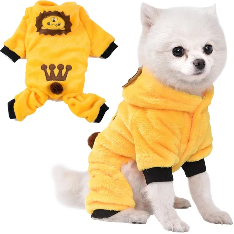 Cute Dog Holiday Costumes Jacket for Small/Medium/Large Dogs/Cats Clothes Soft Warm