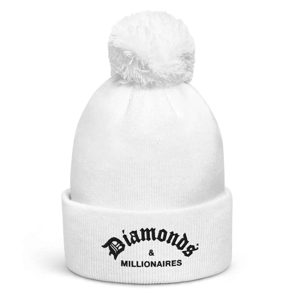 DIAMONDS & MILLIONAIRES POM POM BEANIE