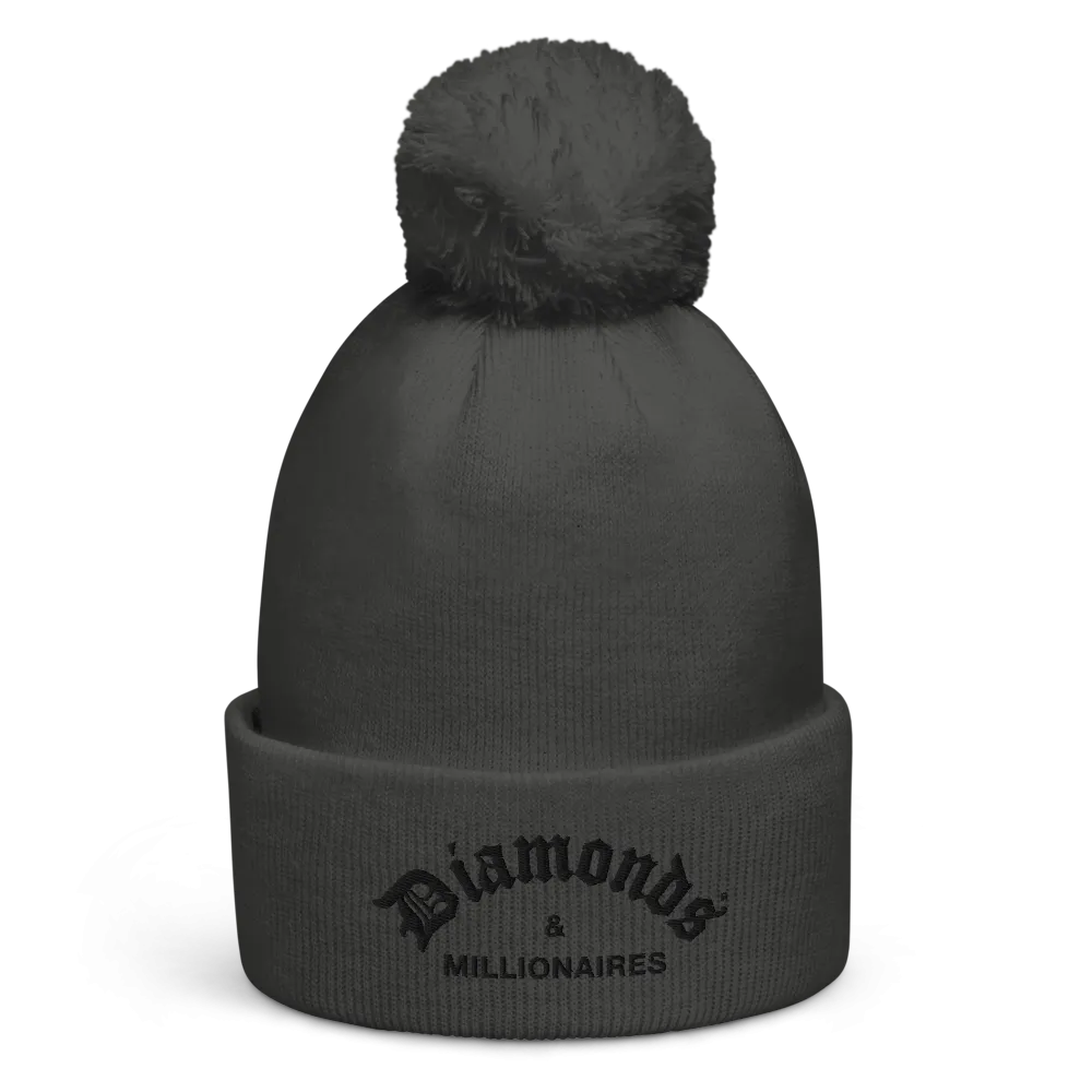 DIAMONDS & MILLIONAIRES POM POM BEANIE