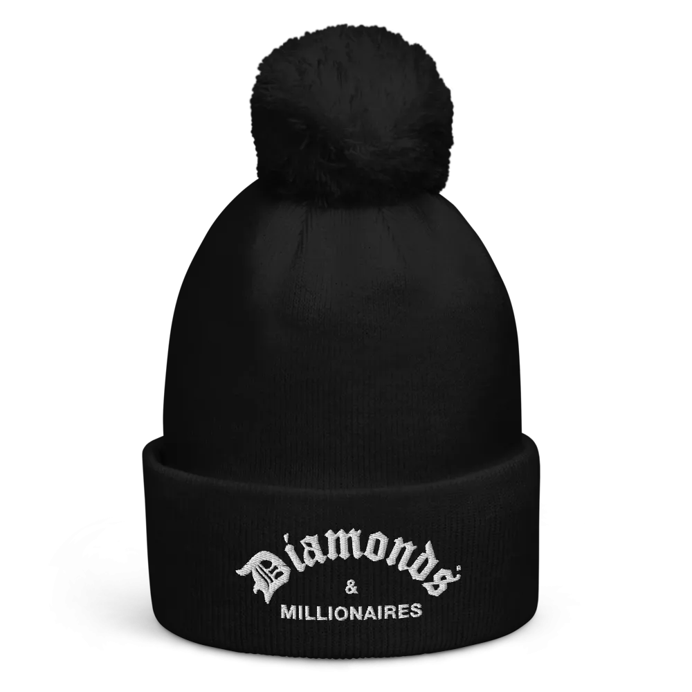 DIAMONDS & MILLIONAIRES POM POM BEANIE