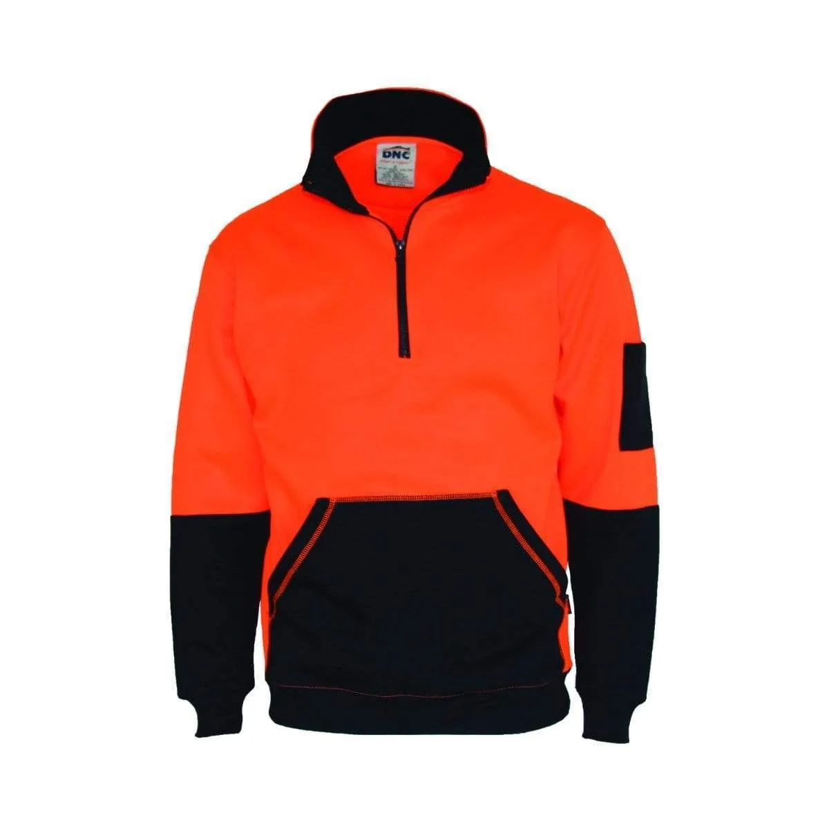 Dnc Workwear Hi-vis ½ Zip Super Fleecy - 3724