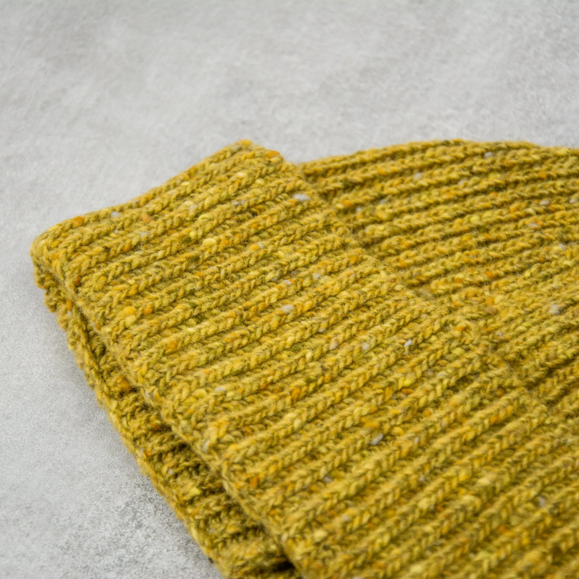 Donegal Wool Beanie - Lime