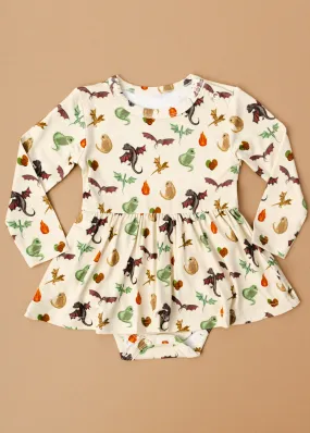 Dragons Long Sleeve Baby Dress