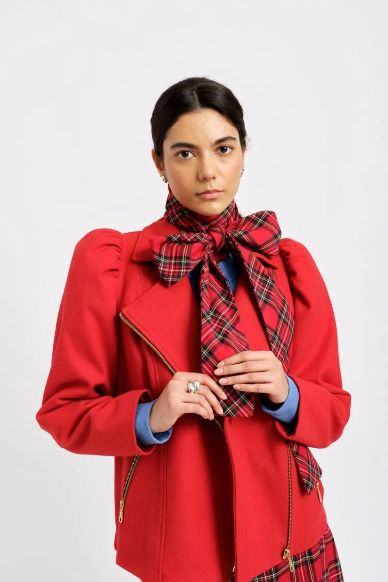 Eliza Faulkner Valentine Moto Coat - Red