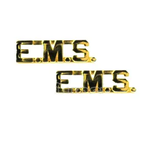 EMS 3/8" Letters Collar Insigina  | Gold or Silver