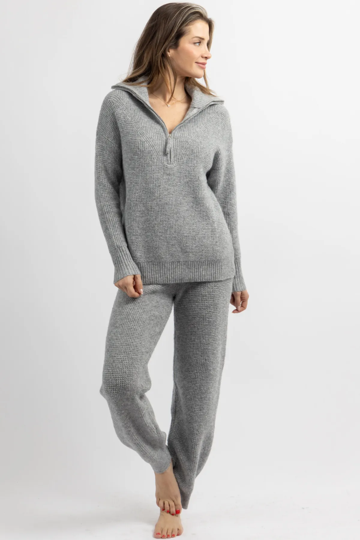 EVENTIDE HEATHER GREY WAFFLED SET