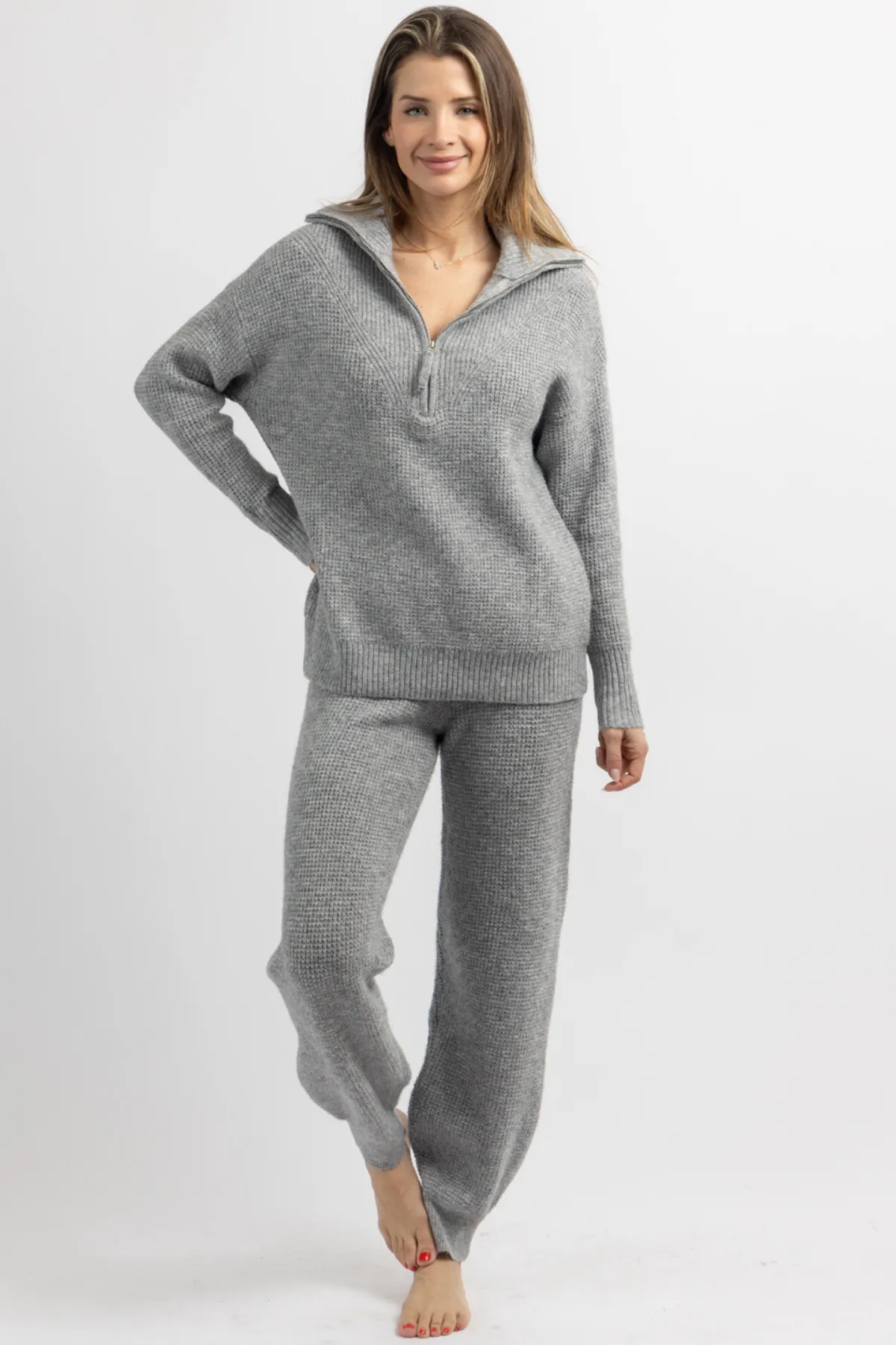 EVENTIDE HEATHER GREY WAFFLED SET