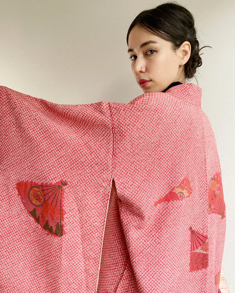 Fan Hankles Shibori Haori Kimono Jacket