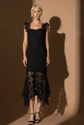 Fancy Lace Midi Dress