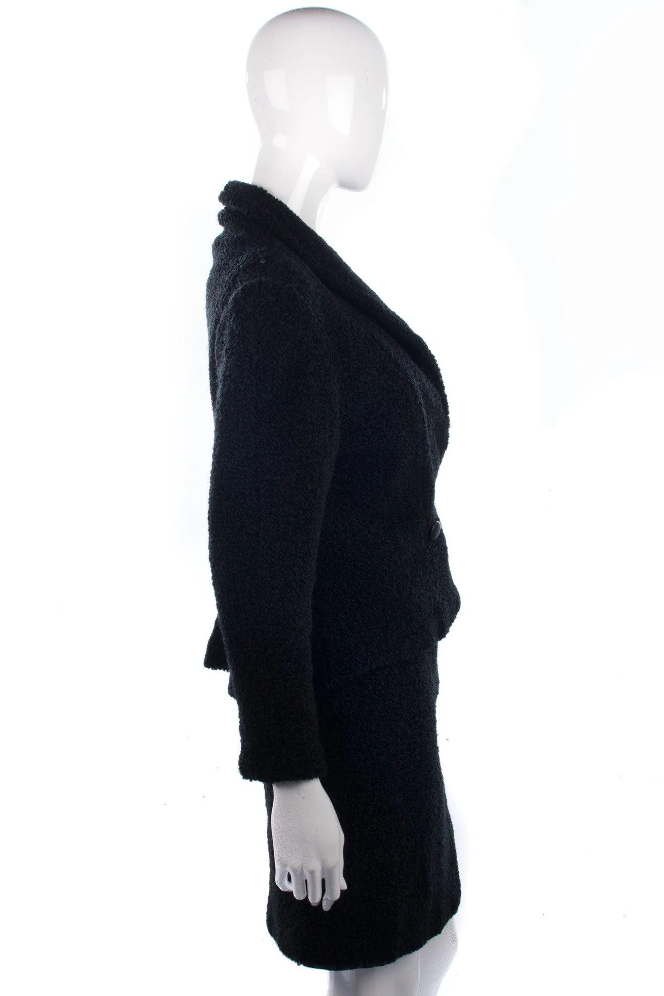 Fantasia Skirt Suit Vintage Wool Black Fully Lined UK Size 12