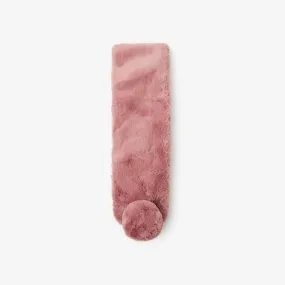 Faux fur scarf in pink