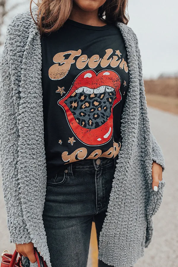 Feelin' Good Boyfriend Tee In Black